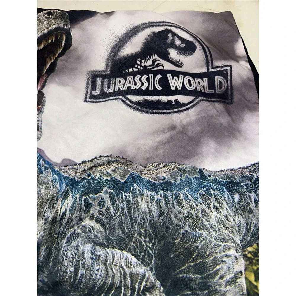 Jurassic World Dinosaur Pillowcase Standard Size 26x19 Raptor Blue Jurassic Park